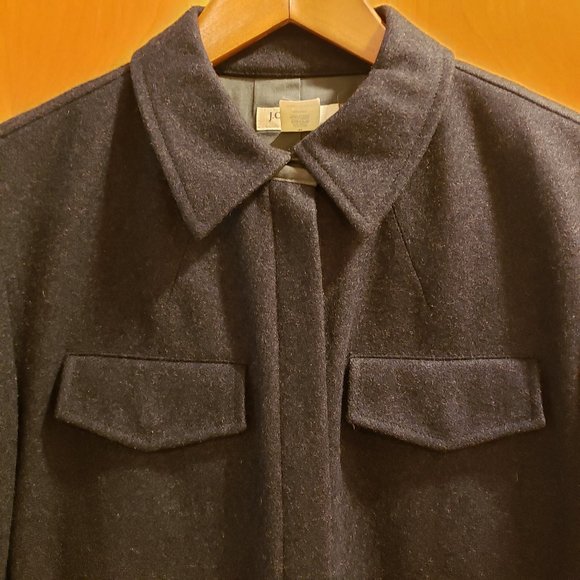 J. Crew Wool Jacket Full Front Zipper Size Med - Picture 4 of 14